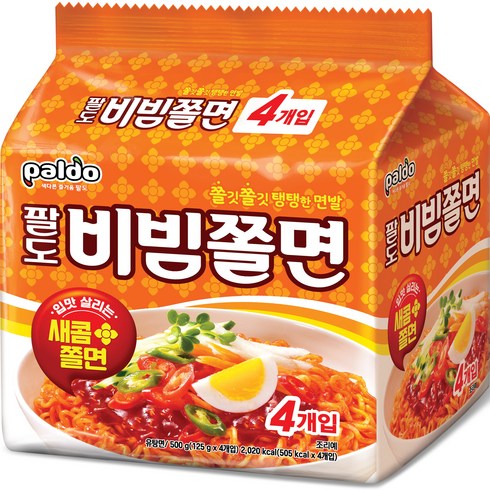 팔도 비빔쫄면 125g, 4개