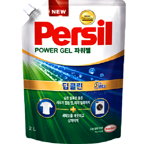 2023년 가성비 최고 퍼실딥클린파워젤 - 퍼실 딥클린 9중효소 플러스 겸용 파워젤 액상세제 리필, 2L, 1개