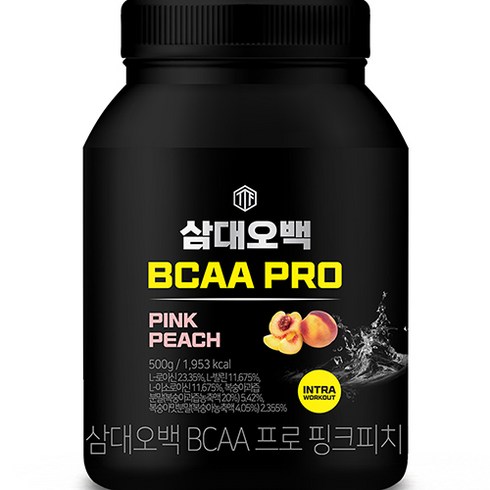 삼대오백 티로신 BCAA 프로 글루타민 대용량 헬스보충제 핑크피치, 500g, 1개