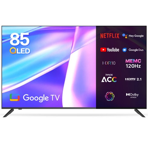 이노스 4K UHD QLED 구글 스마트 TV, S8511KU, 방문설치, 스탠드형, 216cm(85인치)