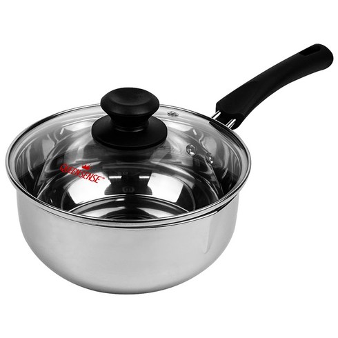 퀸센스 인덕션 3-4인용 스텐 손잡이 라면 편수 냄비, 20cm, 혼합색상, 1개