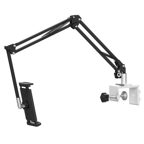 코끼리리빙 침대 태블릿 휴대폰 누워서 자바라 눕 거치대, P2BG-2835, 블랙