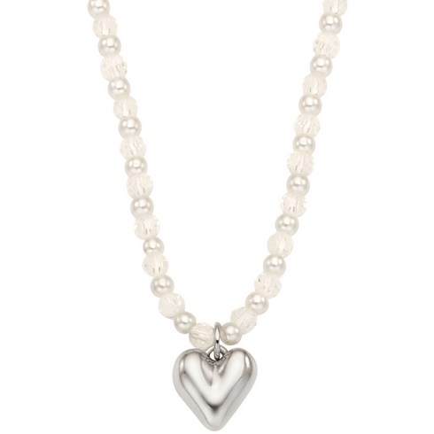 앵브록스 여성용 fairytale beads heart necklace 목걸이