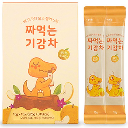 유아용 짜먹는 기감차 배도라지 모과 젤리 스틱 15p, 혼합맛(모과/배/도라지), 225g, 1개