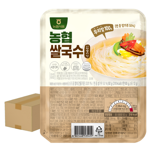농협 우리쌀국수 시원멸치맛, 92g, 30개