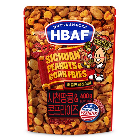 HBAF 넛츠앤스낵스 사천 땅콩 앤 콘프라이즈, 1개, 400g