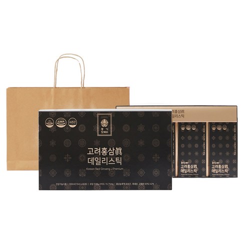 고려홍삼진 6년근 데일리스틱 60p + 쇼핑백, 60포 + 쇼핑백, 1개, 900ml