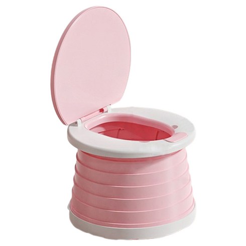 휴대용변기 - 살림의발견 바브레 휴대용 접이식 어린이 변기, 핑크