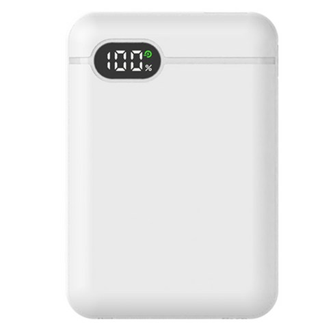 힉스코리아gb보조배터리 - 리큐엠 20W 고속충전 LCD 잔량표시 미니 보조배터리 10000mAh 멀티단자, QP1000C, 화이트