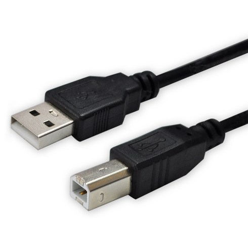 프린터케이블 - 디옵텍 USB 2.0 A M B M 프린터 케이블 블랙 JUSTLINK U2AB10, 1개, 1m