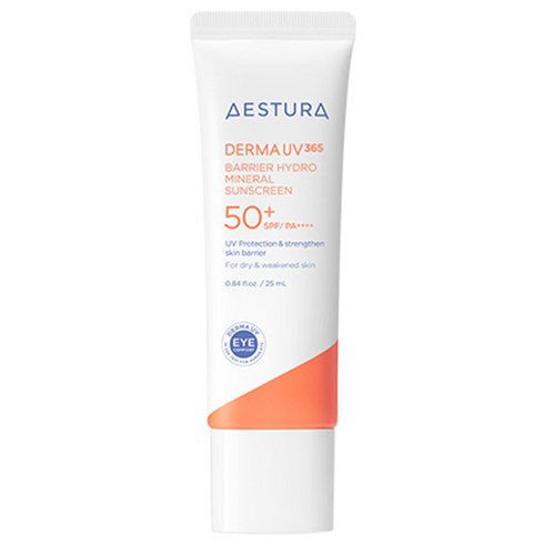 에스트라 더마UV365 장벽수분 무기자차 선크림 SPF50+ PA++++, 25ml, 1개