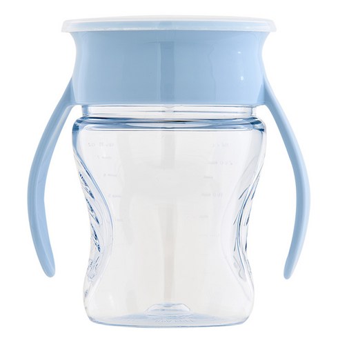 흘림방지컵 - 와우컵 베이비 트라이탄 빨대컵, 207ml, 1개, 스노우 블루