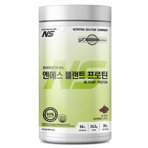 단백질보충제프로틴식물성 - NS 플랜트 프로틴 식물성 단백질 보충제, 1개, 800g