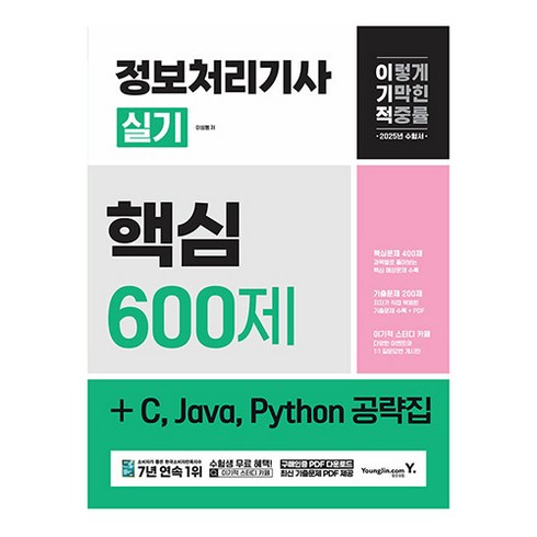 정보처리기사실기책 - 2025 이기적 정보처리기사 실기 핵심 600제 + C Java Python 공략집, 영진닷컴