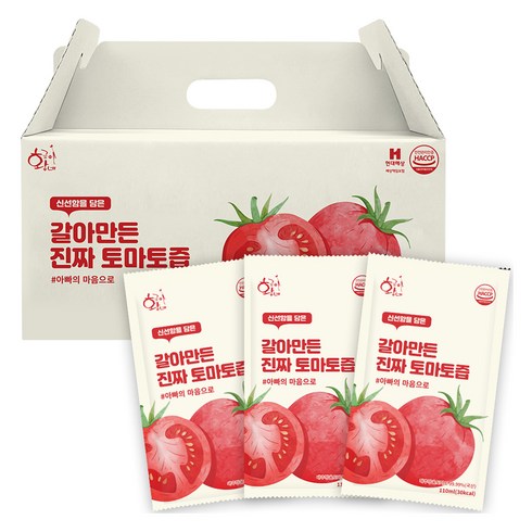 토마토즙 - 황금이네 갈아만든 진짜 토마토즙, 110ml, 50개