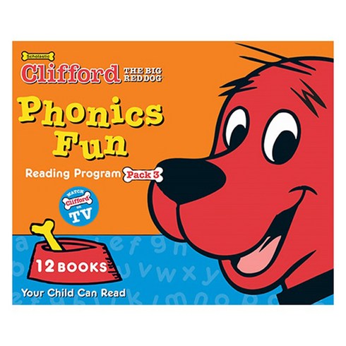 clifford - Clifford Phonics Fun Pack 3 : 12 Books Box Set StoryPlus QR, Scholastic
