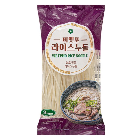 쌀면 - 비엣포 라이스누들 3mm, 250g, 1개