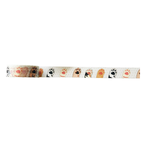 특별한상점 DIY 다이어리꾸미기 테이프스티커 15mm x 5m, 고양이 발, 1개