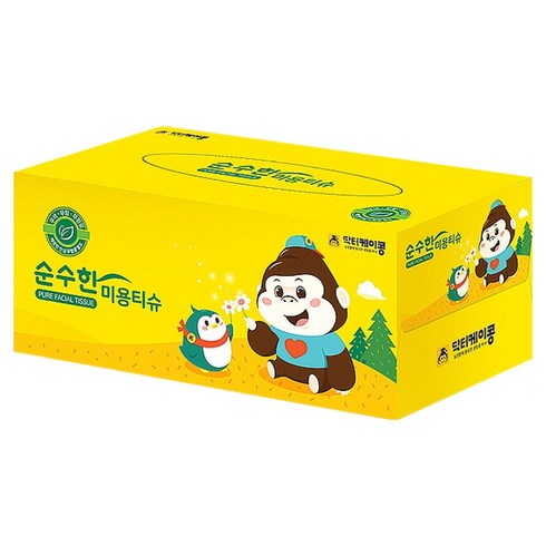 닥터케이콩 천연펄프 순수한 미용티슈 2겹, 200매, 1개