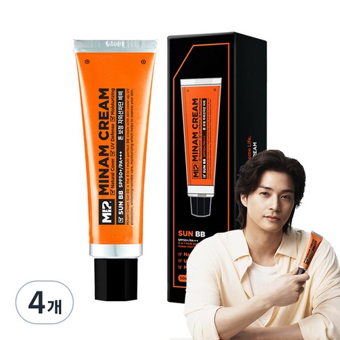 미프 미남크림 썬 비비 남성용 비비크림 SPF50+ PA+++ 50ml, 4개