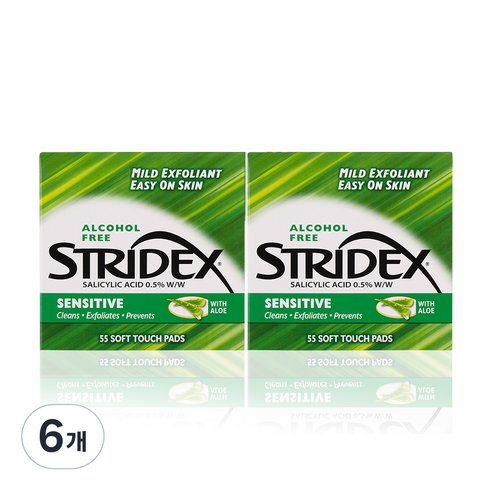 스트라이덱스 센시티브 필링 패드 55p, 55매입, 6개