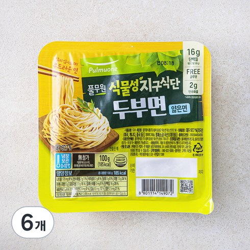 두부면 - 풀무원 식물성 지구 식단 두부면 얇은면 3개입, 300g, 2개