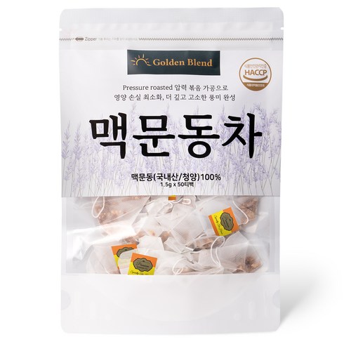 맥문동 - 골든블렌드 맥문동차 삼각티백, 1.5g, 50개입, 1개