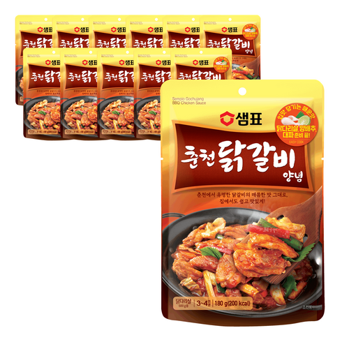 닭갈비양념장 - 샘표 별미여행 춘천 닭갈비 양념, 180g, 12개