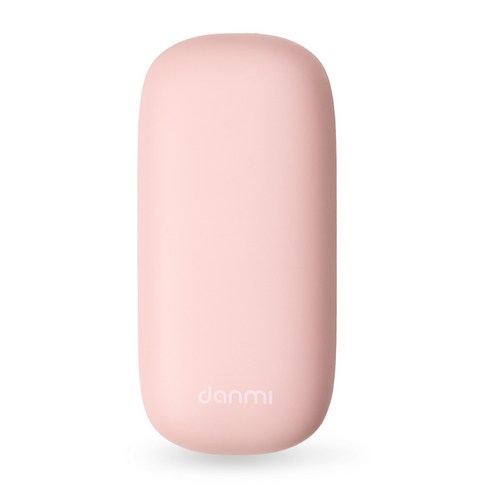 2023년 가성비 최고 단미조약돌 - 단미 조약돌 USB 충전식 손난로 보조배터리 5000mAh + 전용 파우치, pebble, 핑크