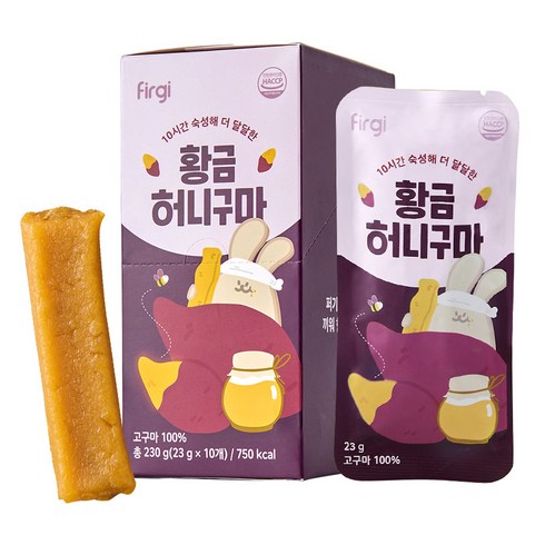 아기고구마 - 퍼기 허니 칼슘 황금 고구마 간식 과자 10p, 허니 고구마, 230g, 1개