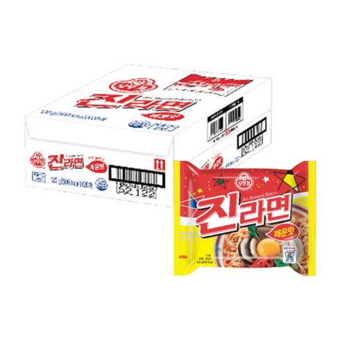 라면 - 오뚜기 진라면 매운맛 120g, 20개