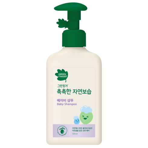 그린핑거 촉촉한 자연보습 베이비 샴푸, 320ml, 1개