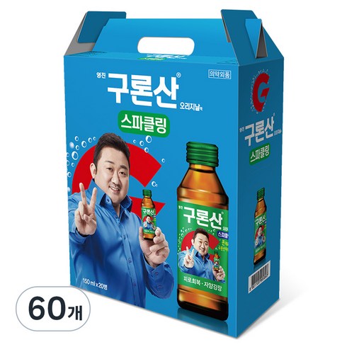 해태htb 영진 구론산 탄산 오리지날 선물세트, 150ml, 60개