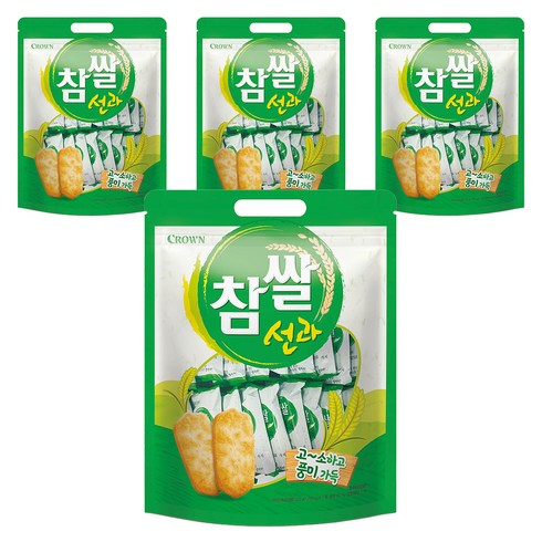 쌀과자 - 크라운 참쌀선과, 253g, 4개