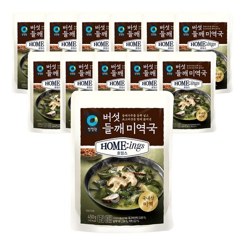 청정원 호밍스 버섯 들깨 미역국, 450g, 12개