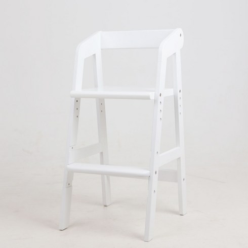 Hoo 원목 어린이 식탁 의자, 하얀색