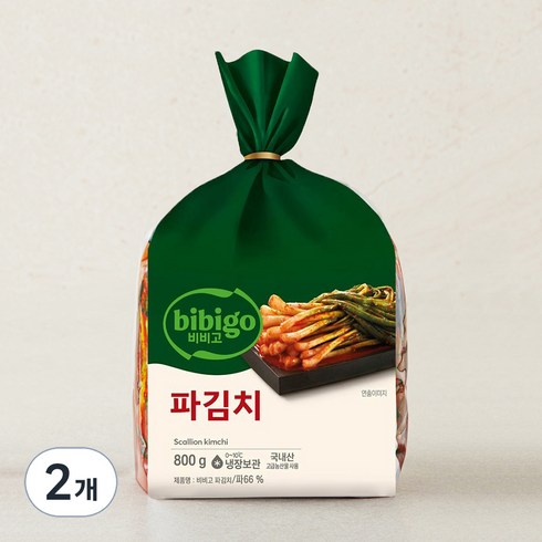 비비고파김치 - 비비고 파김치, 800g, 2봉