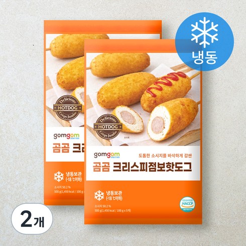 2023년 가성비 최고 핫도그 - 곰곰 크리스피점보핫도그, 500g, 2개