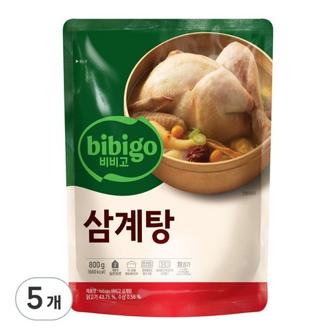 삼계탕 - 비비고 삼계탕, 800g, 5개