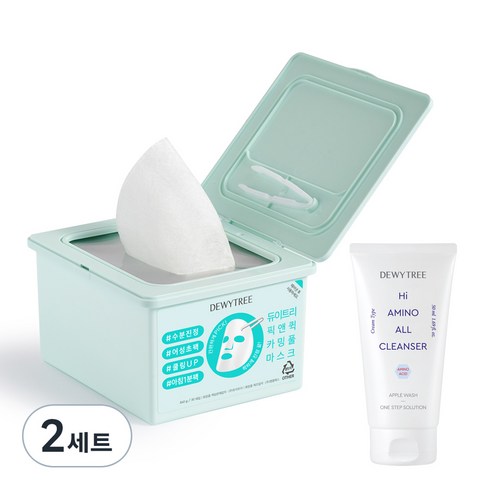 듀이트리 스페셜 픽앤퀵 뽑아쓰는 마스크 카밍풀 + 하이아미노 폼 50ml, 2세트