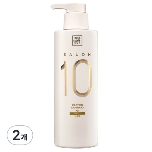 미장센살롱10샴푸 - 미쟝센 살롱10 단백질 샴푸 손상모발용, 500ml, 2개