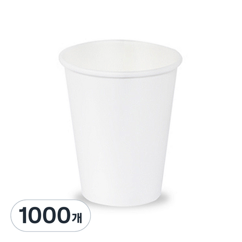 더빈썸 무지 종이컵 240ml, 1개, 1000개