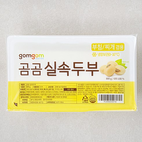 곰곰 실속두부, 800g, 1팩