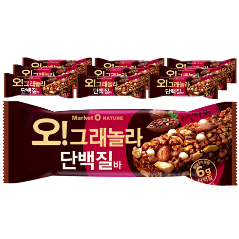 마켓오 오 그래놀라 단백질바, 40g, 10개