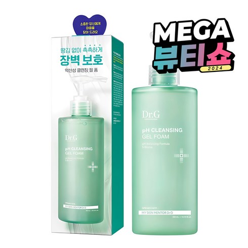 젤클렌저 - 닥터지 약산성 클렌징 젤 폼, 300ml, 1개