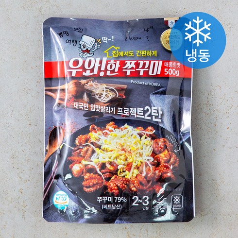 우와한 쭈꾸미 매콤한맛 (냉동), 500g, 1개