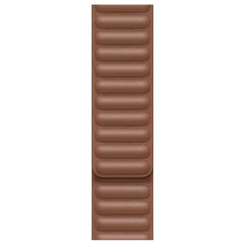 Apple 정품 애플워치 3/6/SE Leather Link 밴드 Large (42/44mm 호환 가능), 42/44/45mm, L, 새들 브라운