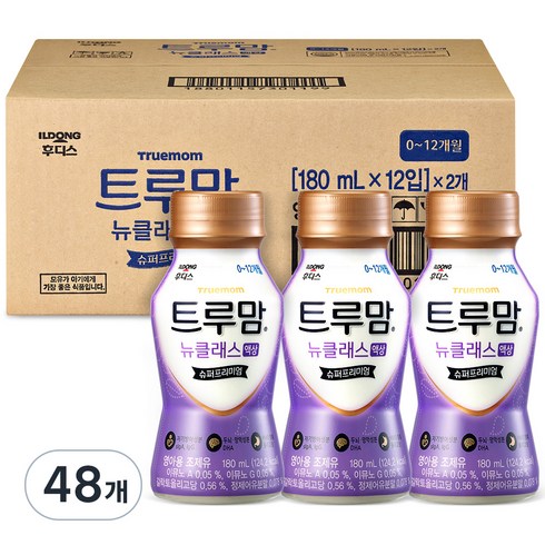 후디스액상분유 - 일동후디스 트루맘 뉴클래스 액상분유 1단계 180ml, 48개