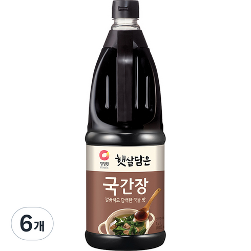 청정원 햇살담은 자연숙성 국간장, 1.7L, 6개