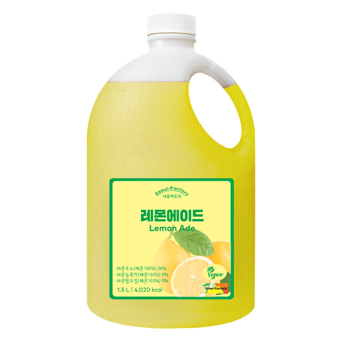 레몬에이드시럽 - 서울팩토리 레몬에이드, 1.5L, 1개